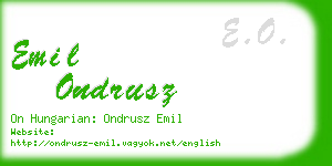emil ondrusz business card